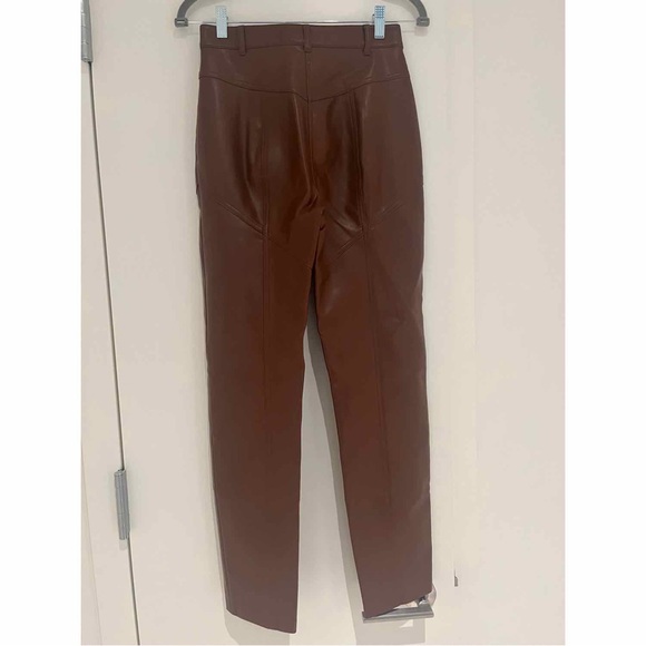 Artizia Wilfred Rebel Brown Vegan Leather Pants - Picture 5 of 5